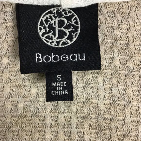Bobeau Womens Size S Open Front Cardigan Waffle Knit Colorblock Long Sleeve - Picture 4 of 10